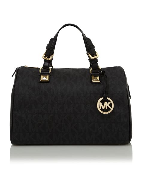 michael kors logo bag black|michael kors graphic logo purse.